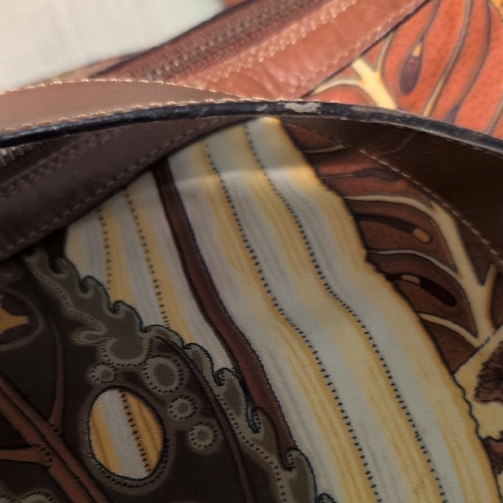 Salvatore Ferragamo Multicolor Tote Bag Animal Vintage Large Clean Italy Purse - Picture 8 of 15